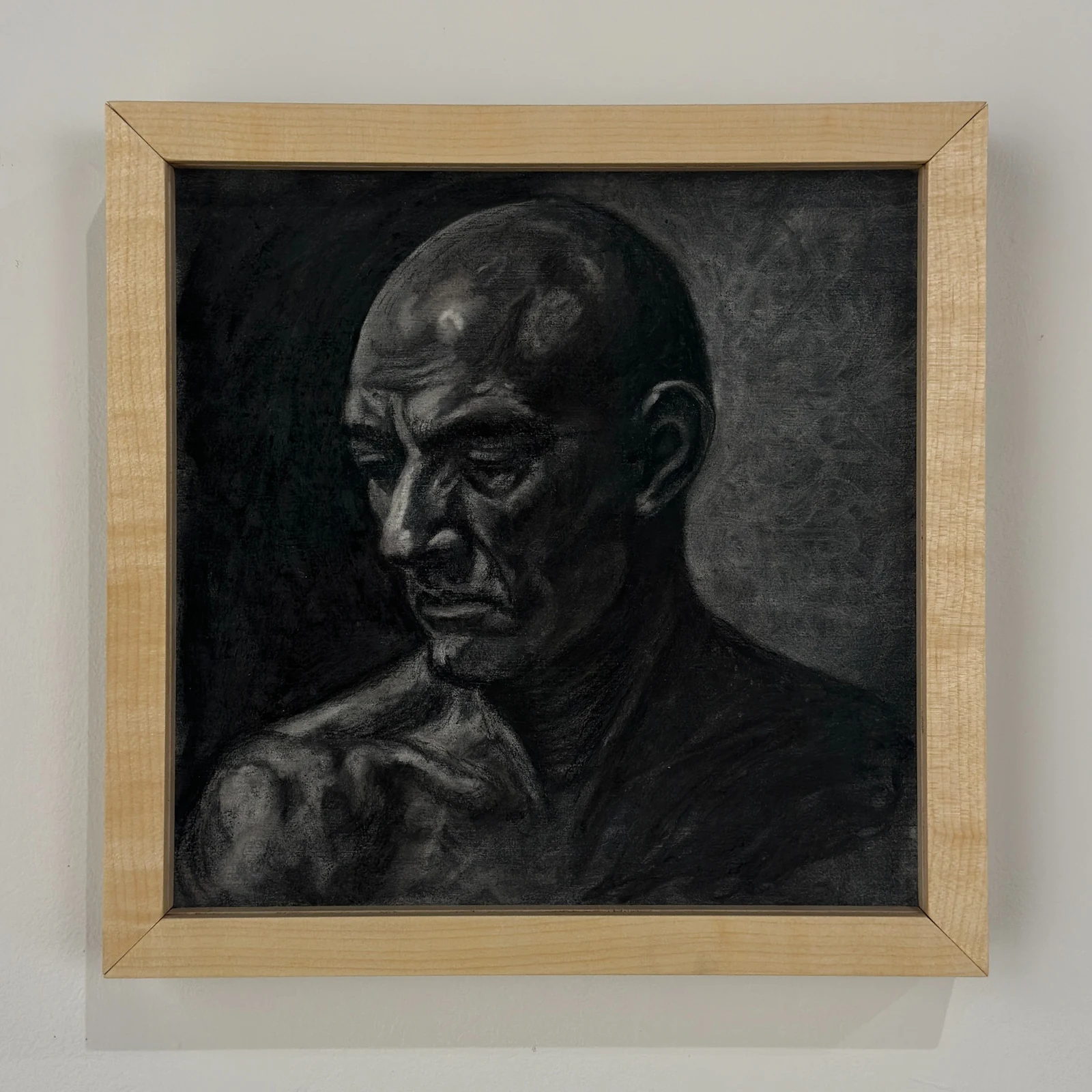 Three-quarter framed charcoal portrait from Lucid: A Portrait in Phases