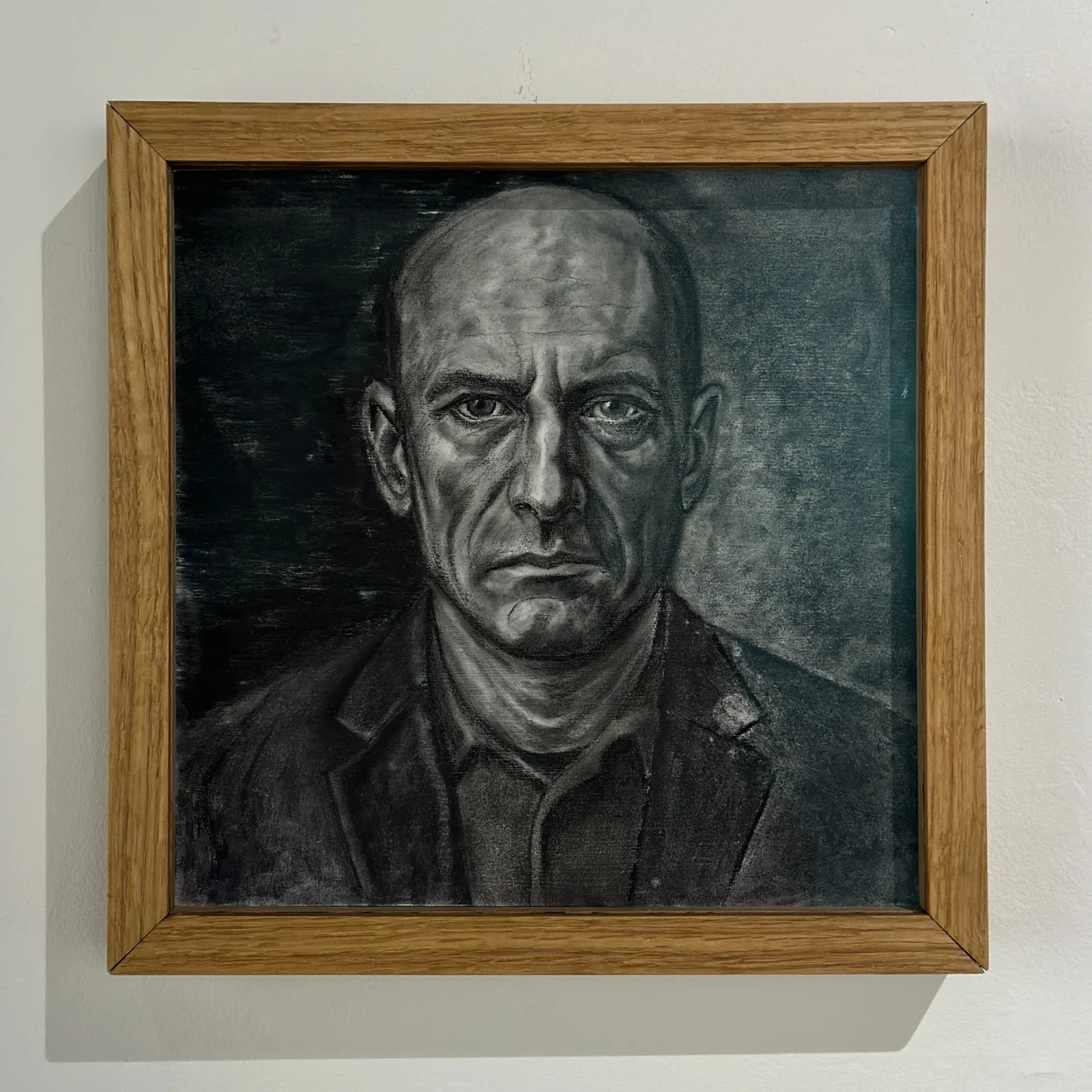 Side-facing framed charcoal portrait from Lucid: A Portrait in Phases